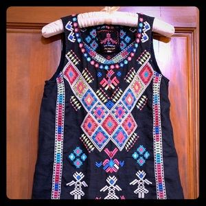 JW Johnny Was Embroidered Top Shirt